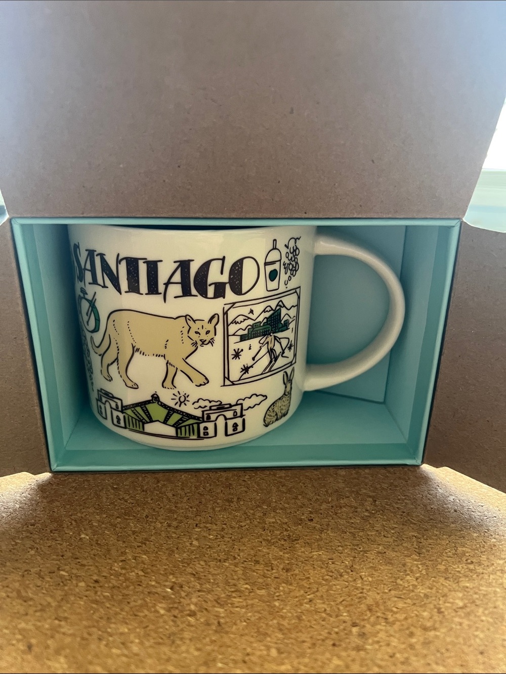 Starbucks Been There Series Santiago Mug with Green Interior and Box